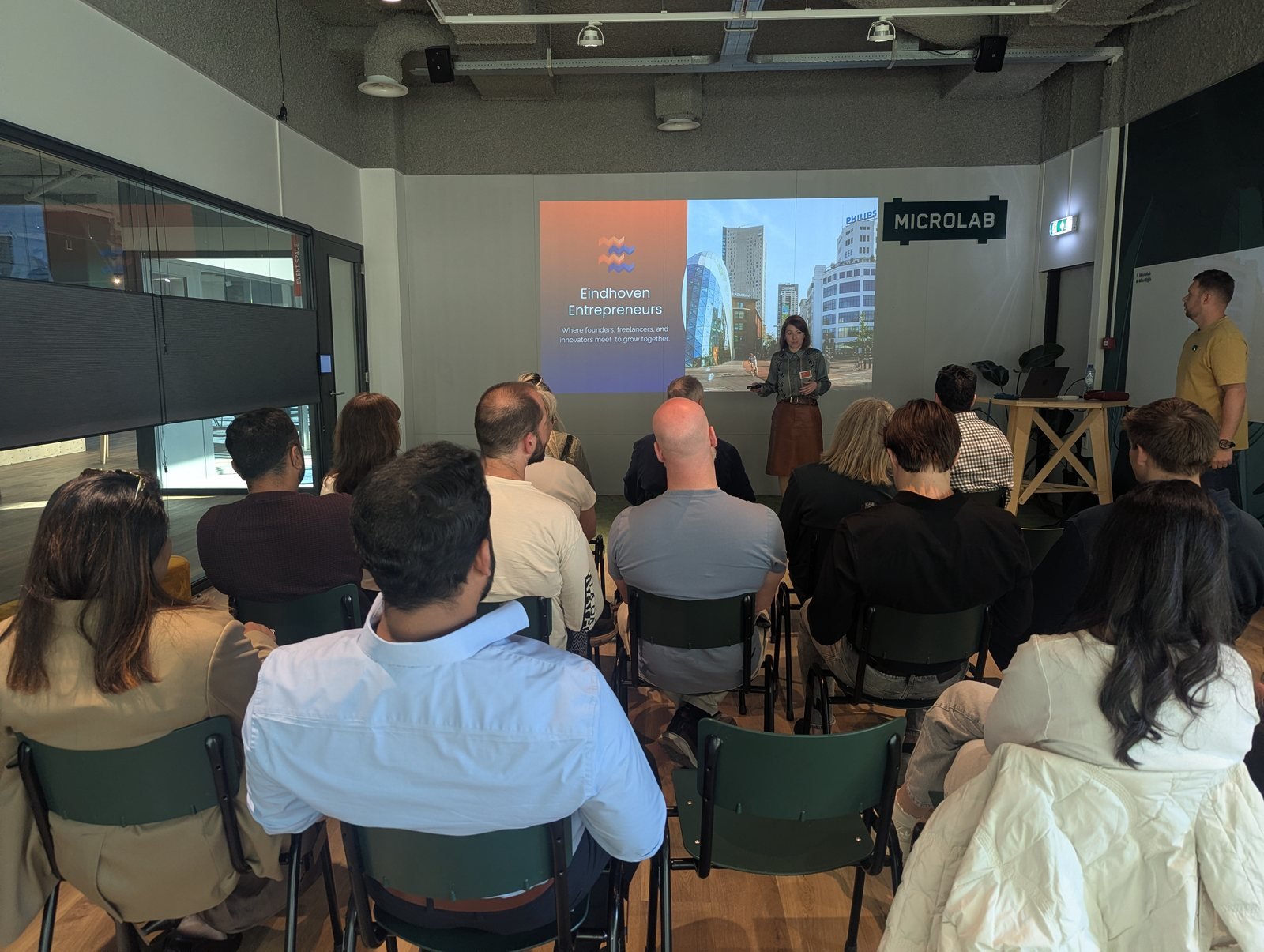 Community gathering at Microlab